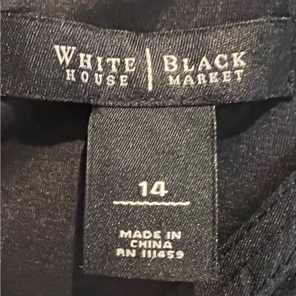 White House Black Market dress - black white tan red animal print - size 14 - Picture 7 of 7